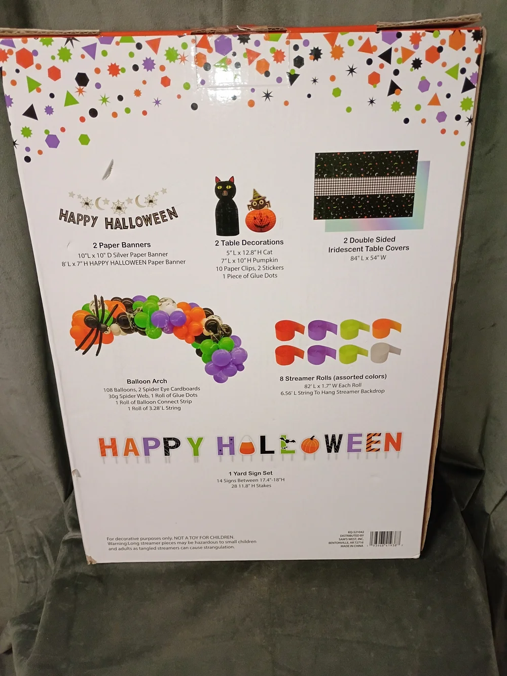 Halloween Party Kit - Balloon Arch and Backdrop Party Set NWT